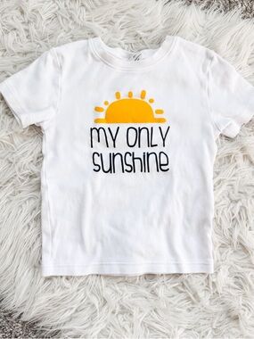 Spunky Stork My Only Sunshine Graphic Tee White Kids Size 4/5